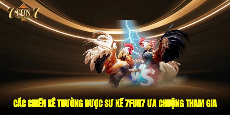 Các chiến kê thường được sư kế 7FUN7 ưa chuộng tham gia đá gà cựa sắt